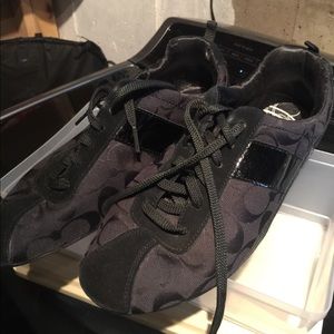 Black Coach sneakers